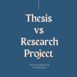 difference in project and thesis